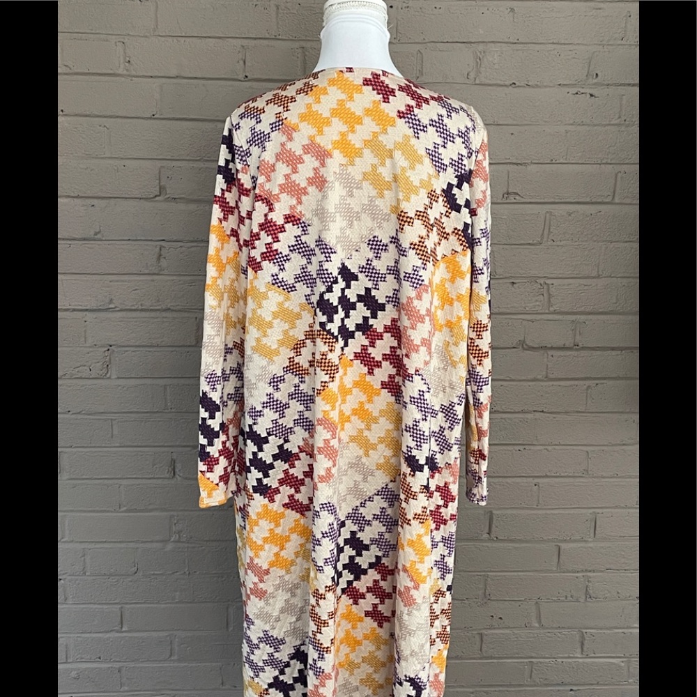 Lula Roe Open Front Modern Patchwork Duster L - image 6